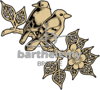 Sparrows on the cherrytree Bronze