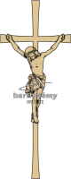 Roman cross Bronze with Christ